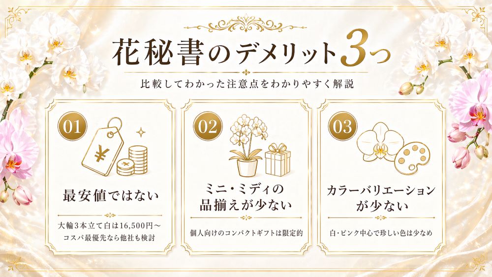 花秘書のデメリット3つ　