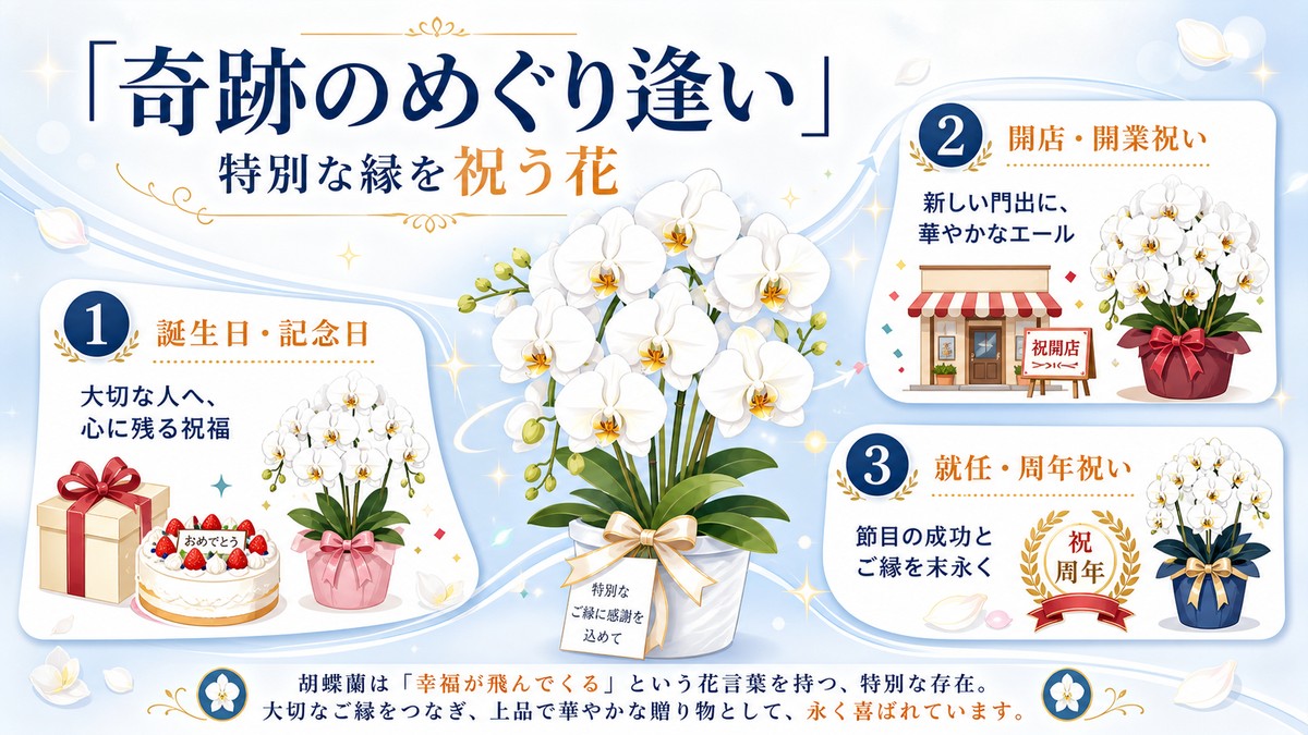 ブルージーン胡蝶蘭の花言葉とおすすめの贈答シーン